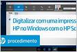 Digitalizar documento ou foto da impressora HP para PC no Windows 10